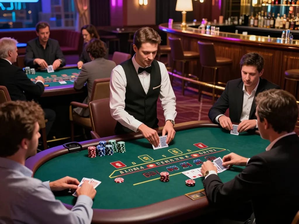 Experience dynamic blackjack action at https://fun79.today/ with engaged players and a professional dealer.