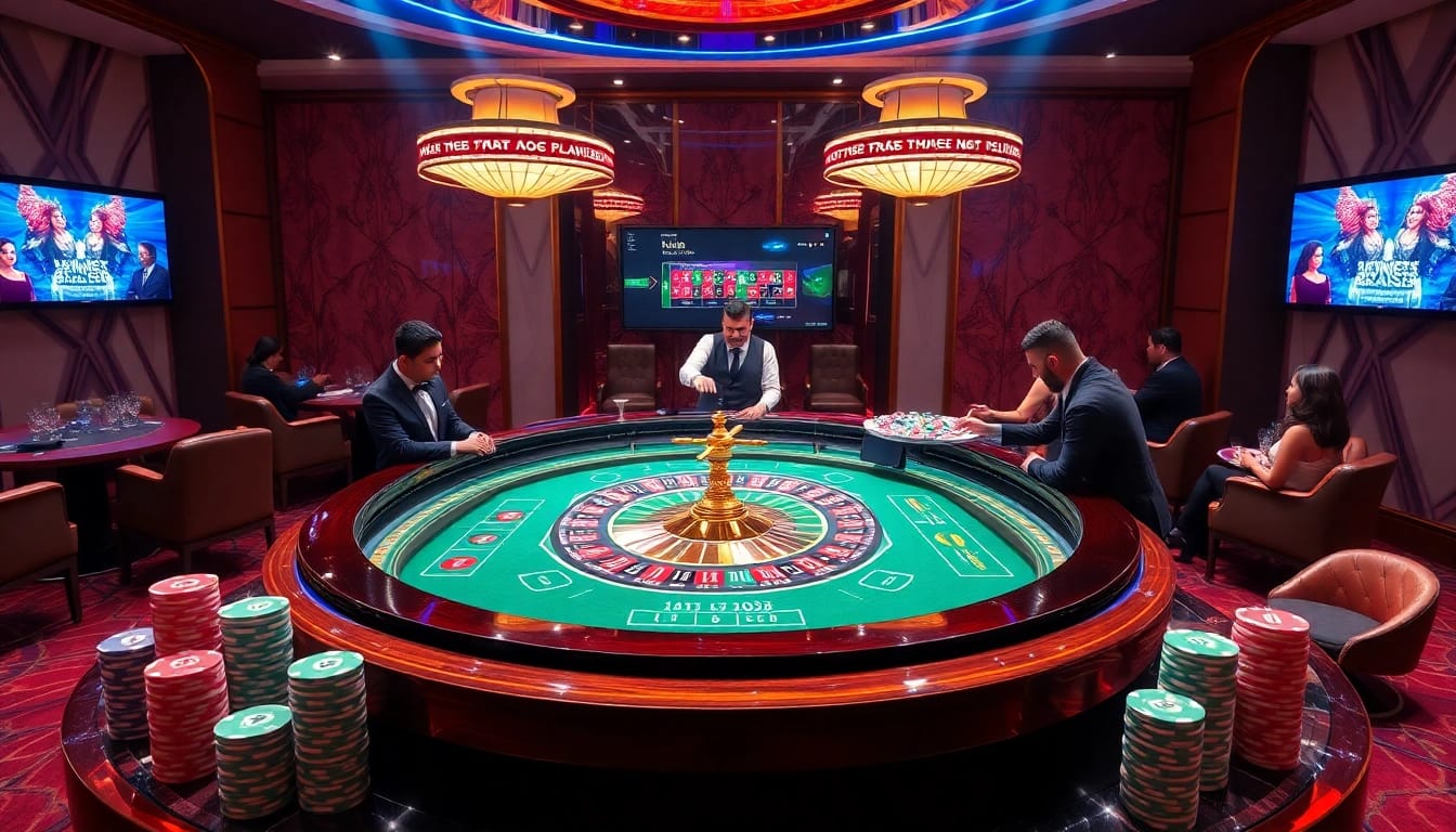 Elevate your gambling experience at https://king88.limited/ featuring vibrant casino elements like roulette, betting chips, and digital interfaces.