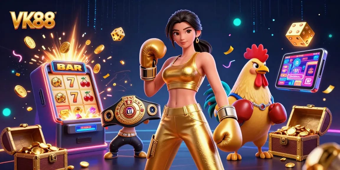 Win big at VK88 with vibrant casino entertainment and dynamic 3D visuals of games and characters.