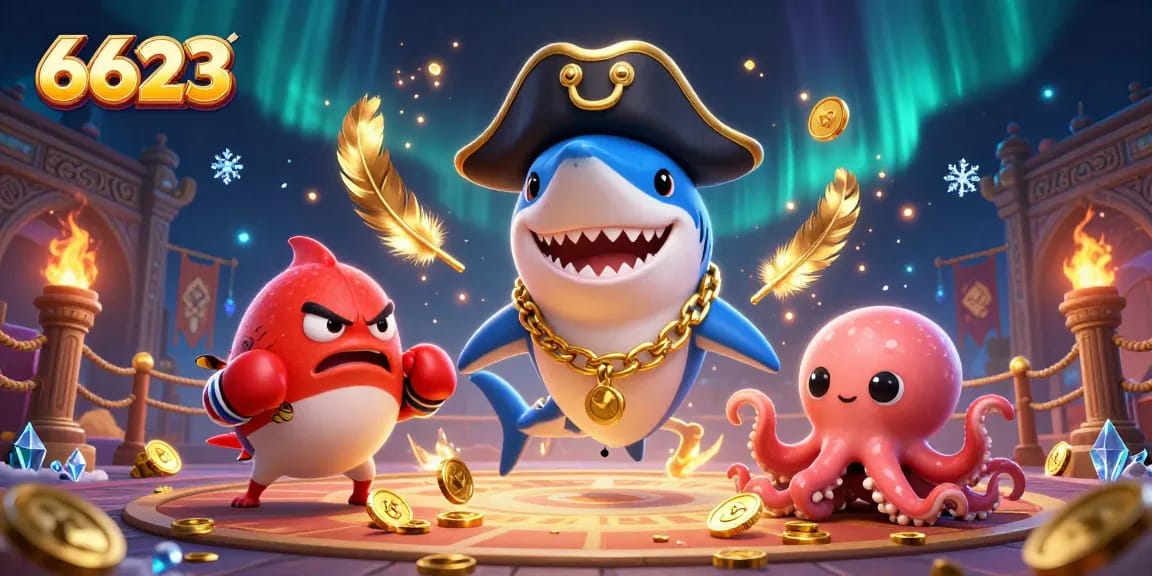 Experience thrilling wins at 6623 with pirate characters and dynamic gambling elements in action.