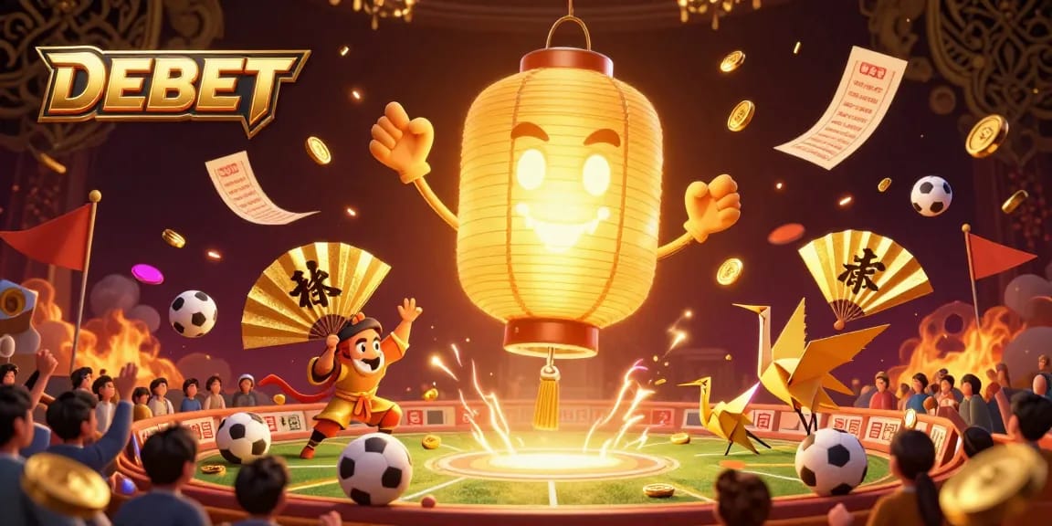 Experience the thrill of sports betting with DEBET in a vibrant, lively arena full of winning energy.