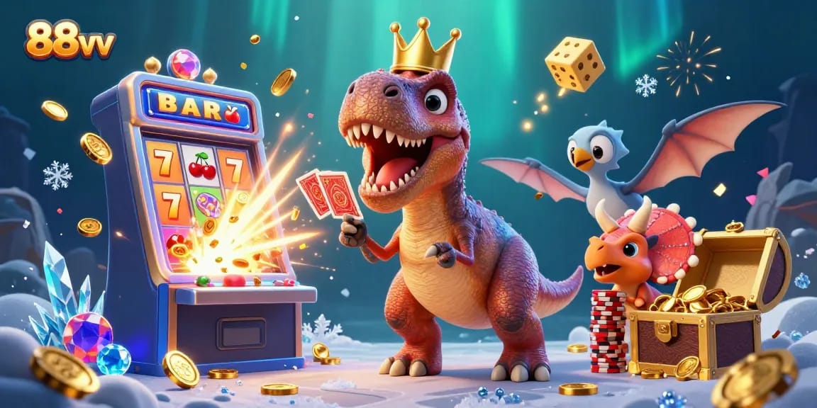 Enjoy exhilarating casino gameplay at 88vv with interactive characters and vibrant gaming elements.