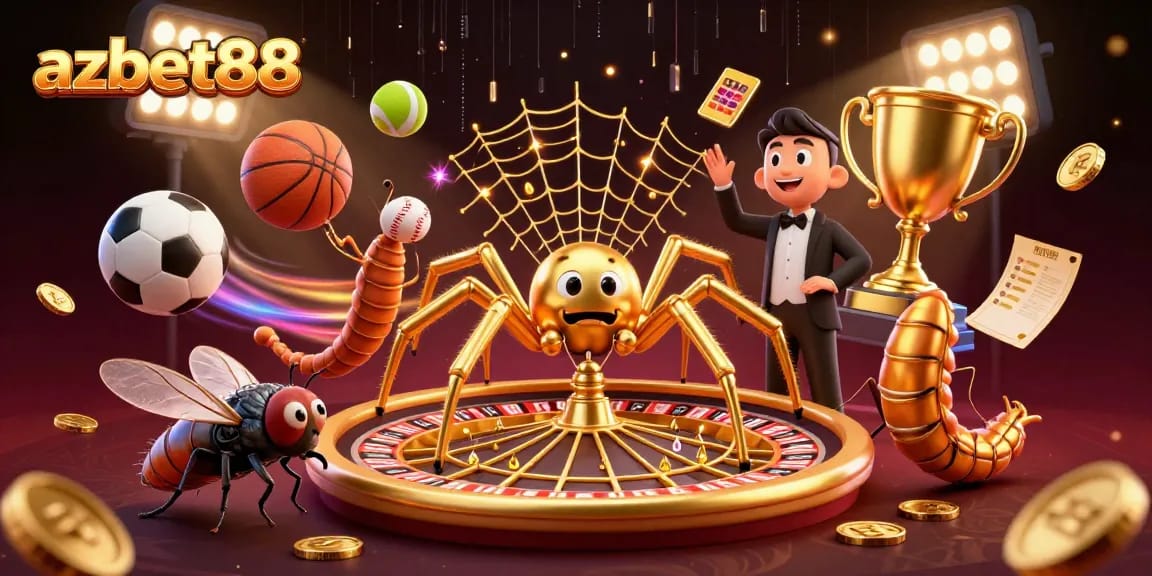 Engage in thrilling gameplay at azbet88 with a dynamic 3D casino scene featuring vibrant characters and rich elements.