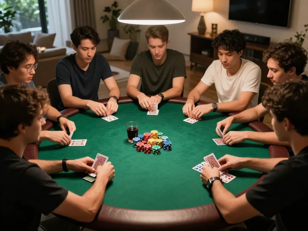 players strategizing at a high-stakes poker game on the tigerasia88 site