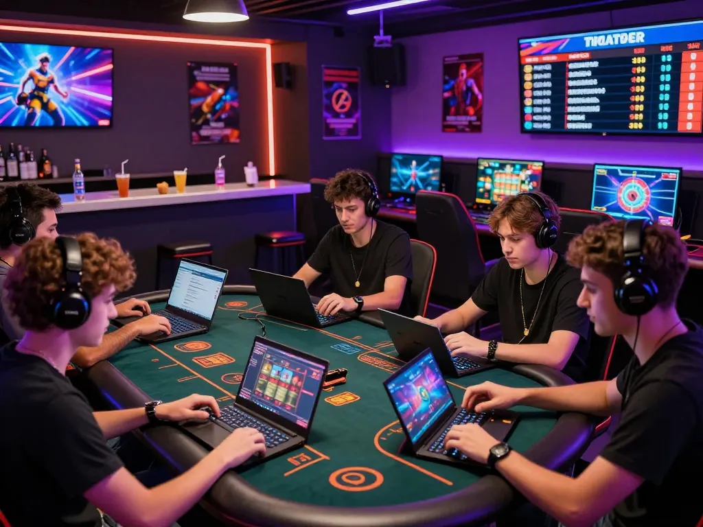 Engaging gaming atmosphere at https://luck8g.net with players enjoying diverse casino games in a lively setting.