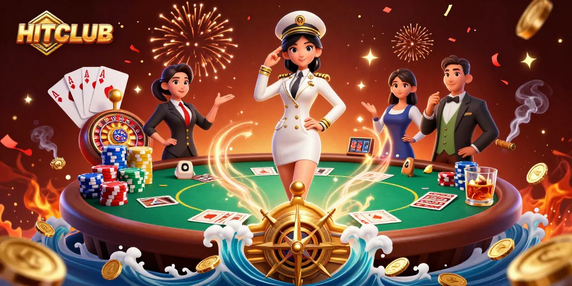 Experience exciting gaming with HITCLUB in this vibrant live casino illustration.