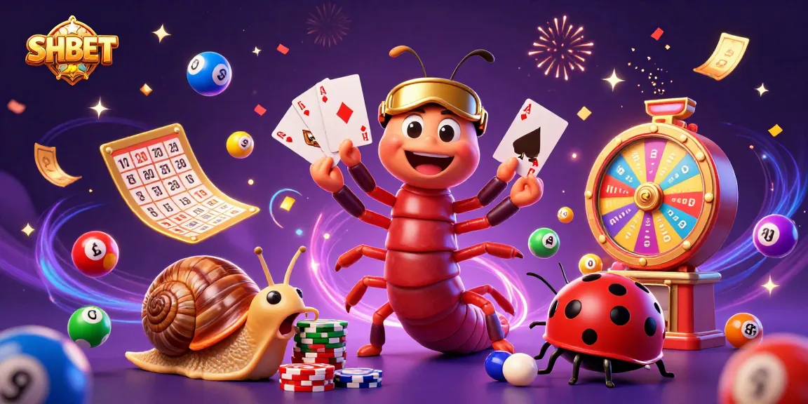 Experience the excitement of SHBET's gaming world with vibrant characters and dynamic casino elements.
