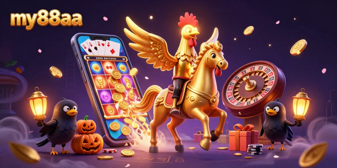 Join the fun at my88aa with this vibrant casino scene featuring exciting games and rich visuals.