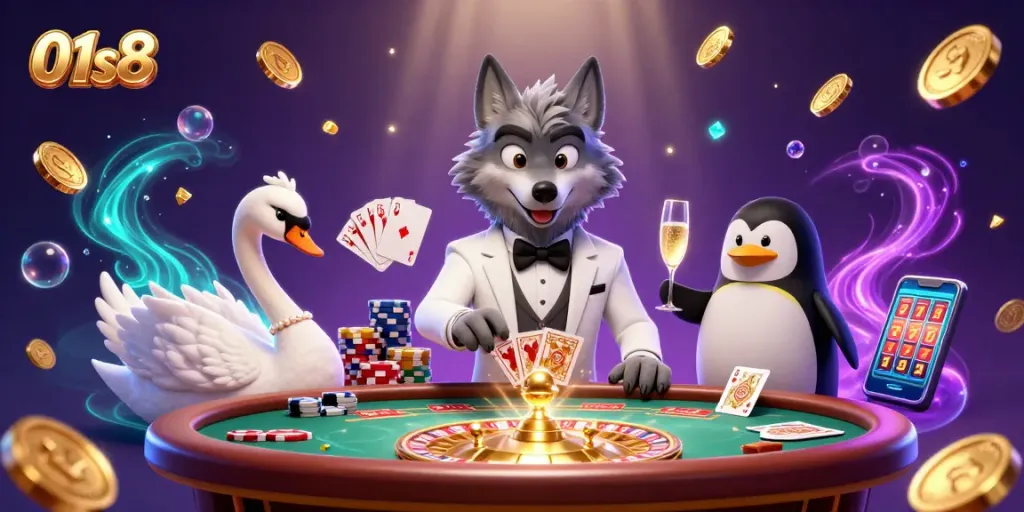 Join the fun at 01s8 with vibrant casino elements like roulette and cards enhancing gameplay.