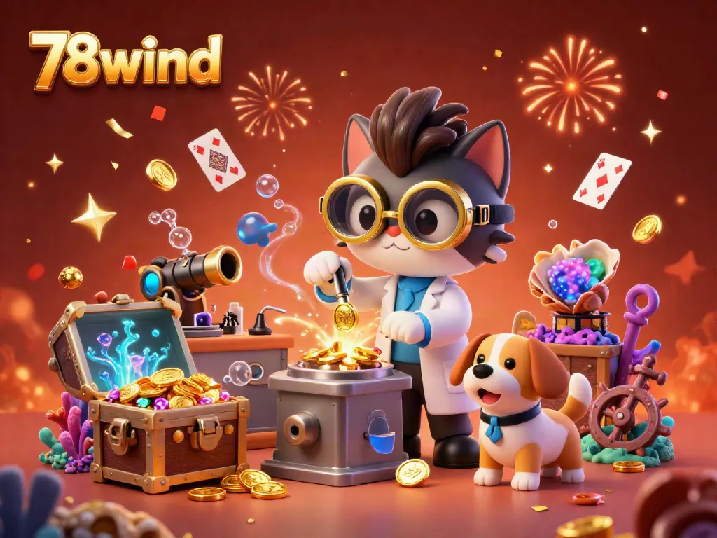Experience the excitement of 78wind with a thrilling casino-themed illustration showcasing dynamic gameplay elements.
