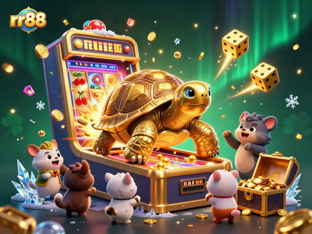 Experience exhilarating gameplay at rr88 with a bright 3D illustration of casino excitement featuring wins and rewards.