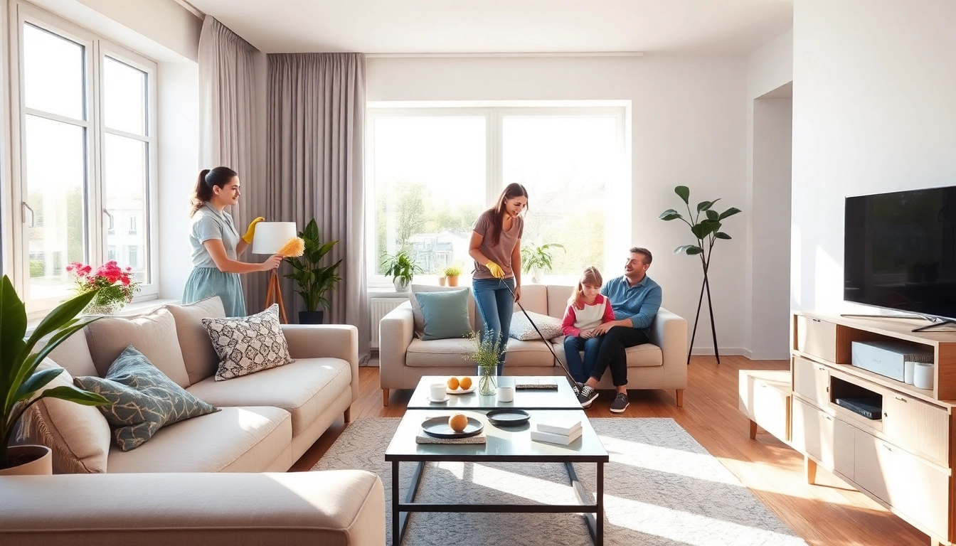 Hemstädning i stockholm med professionell städning av ett ljust och modernt rum.