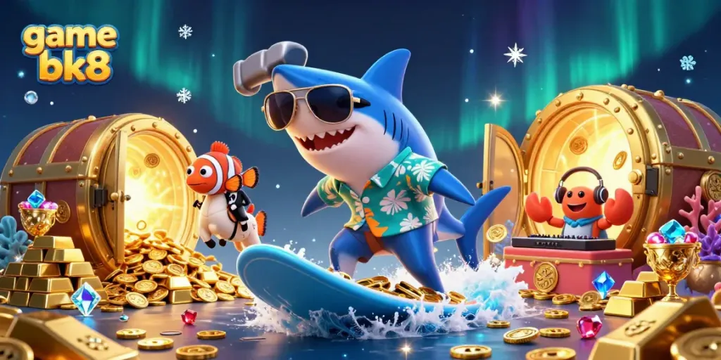 Experience thrilling gaming action with the fun-filled game bk8 featuring vibrant underwater characters and shimmering treasures.