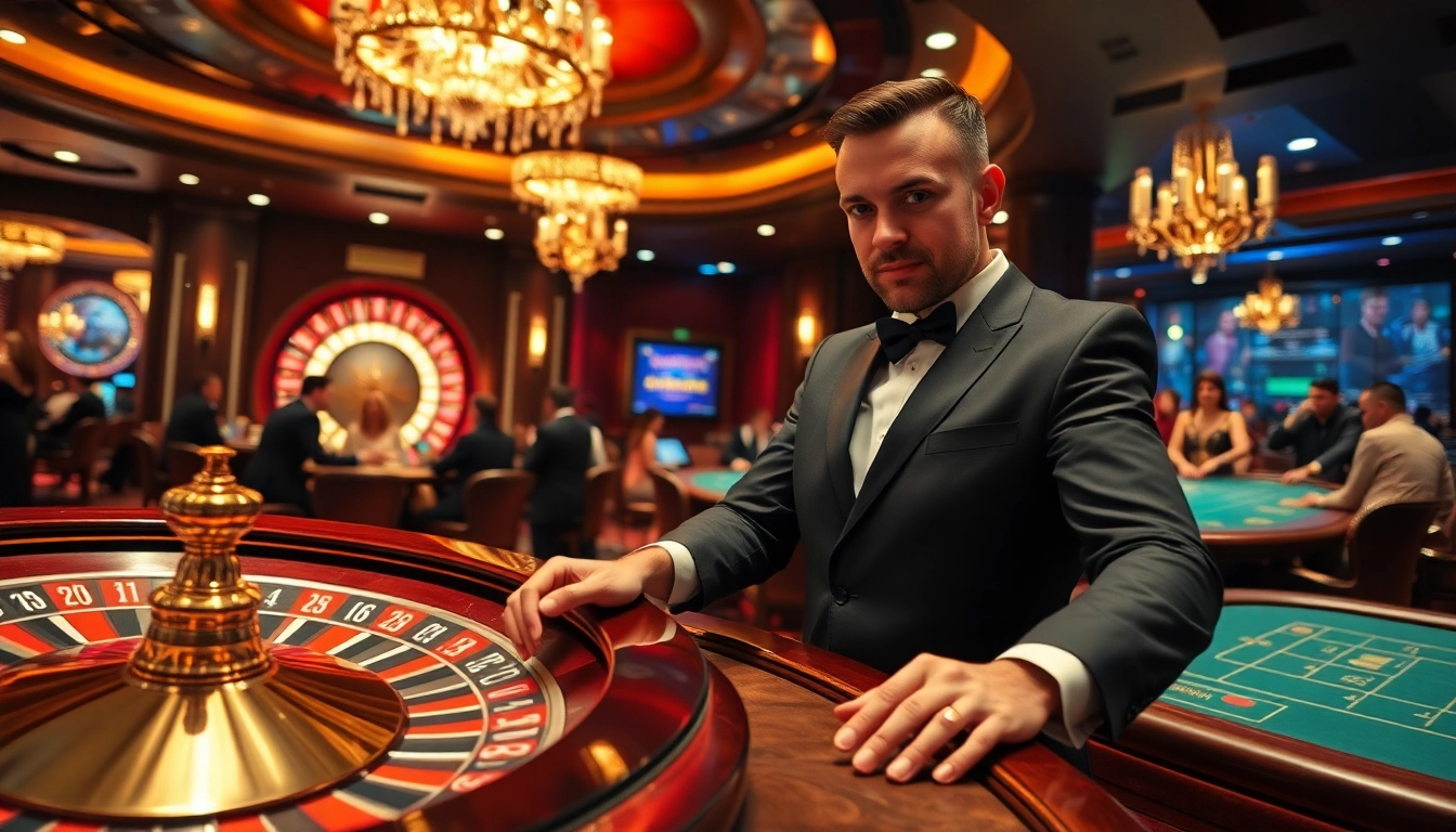 Experience the thrill of bj66 with players enjoying a vibrant casino scene and exciting games.
