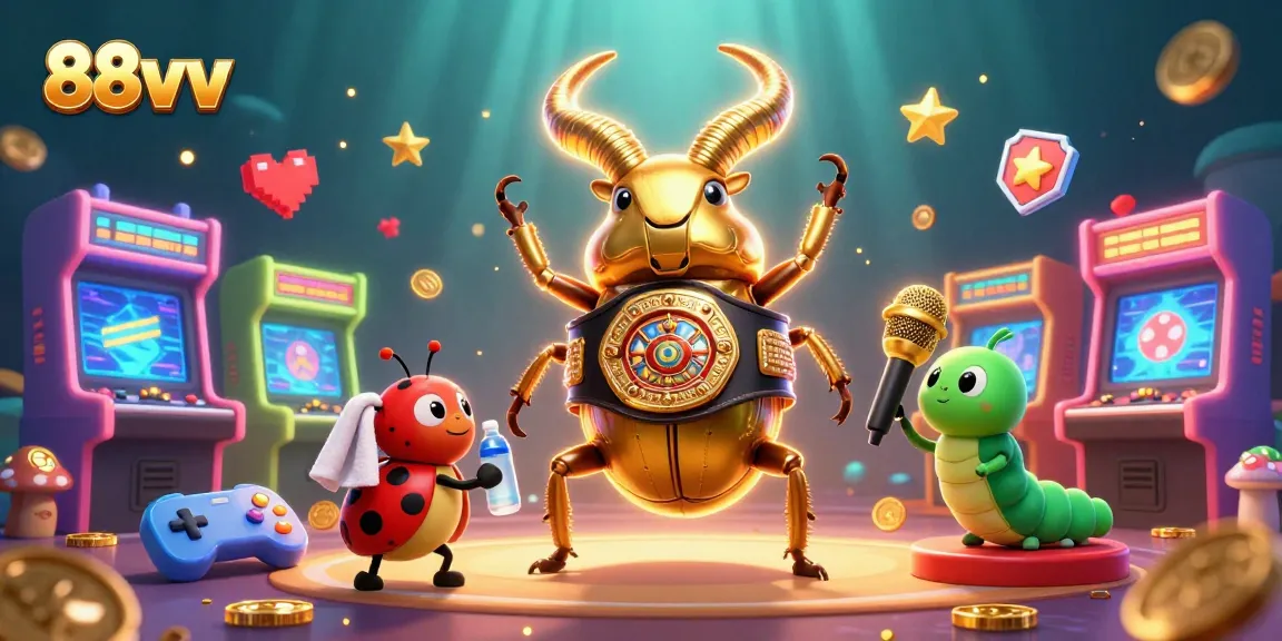 Experience thrilling gaming at 88vv with a vibrant 3D illustration featuring dynamic casino elements.