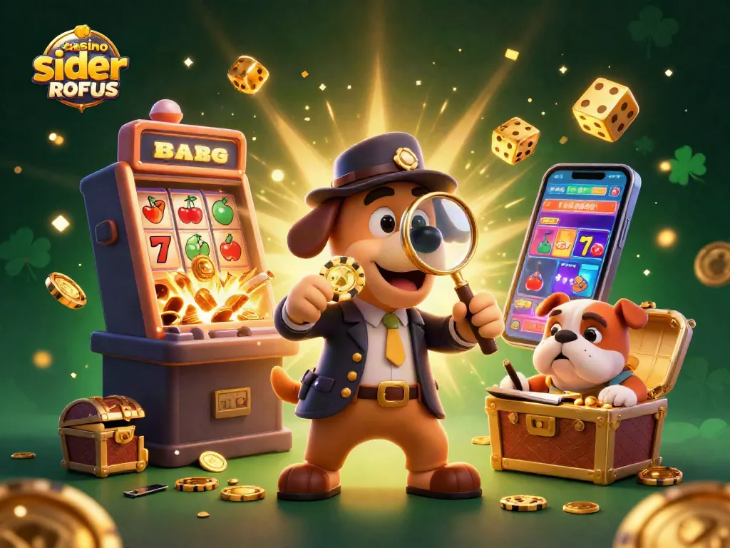 Explore exciting casino sider uden ROFUS with a clever detective and treasure clues in a lively 3D illustration.