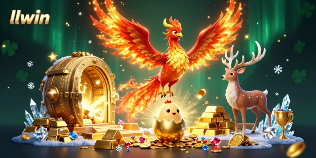 Experience thrilling gaming at llwin with vibrant phoenix and enchanting casino treasures.