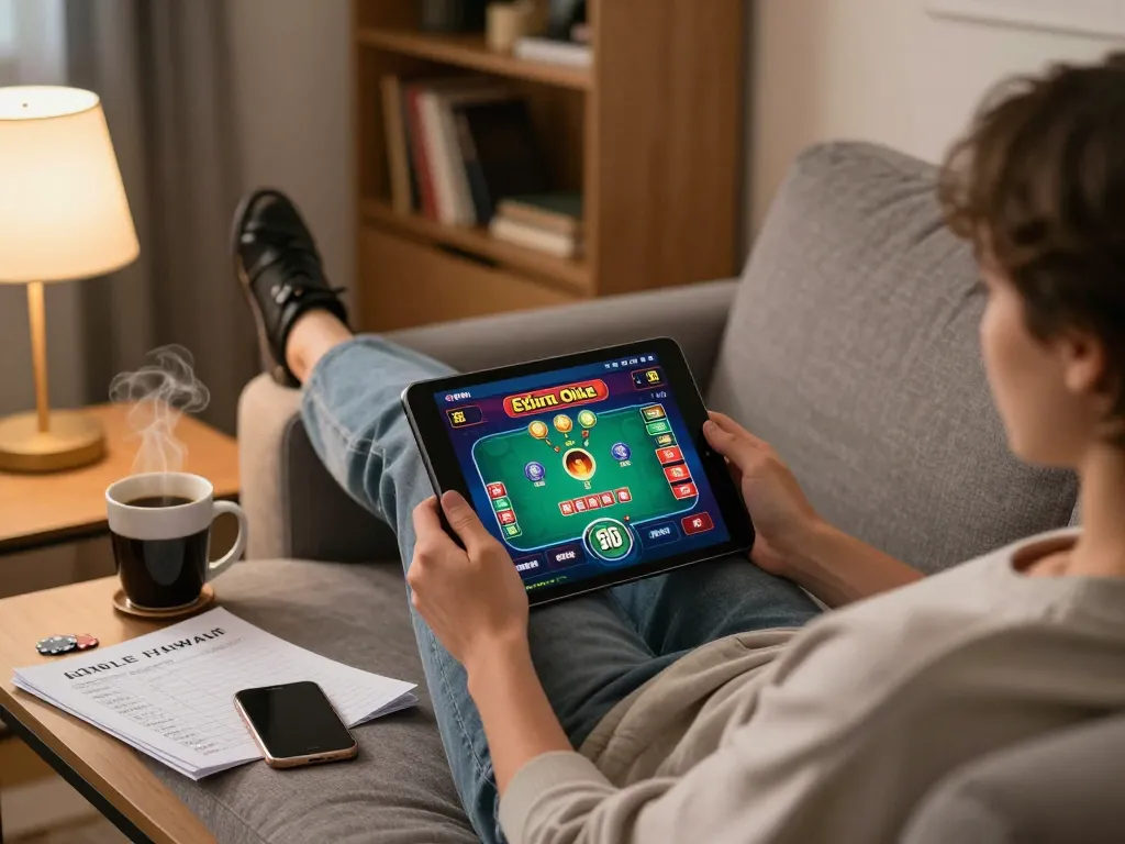 bästa casino utan svensk licens - Njut av online spelstrategi på en surfplatta i en mysig hemmamiljö