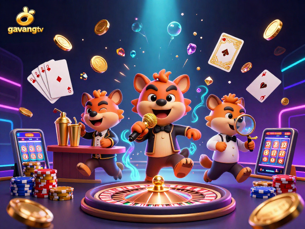 Experience the thrilling action at gavangtv’s comedy casino club with vibrant hyena characters, engaging in fun games.