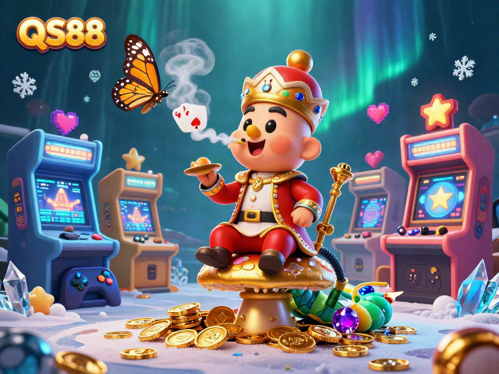 Engage with QS88's exhilarating gaming experience, featuring vibrant 3D casino elements.