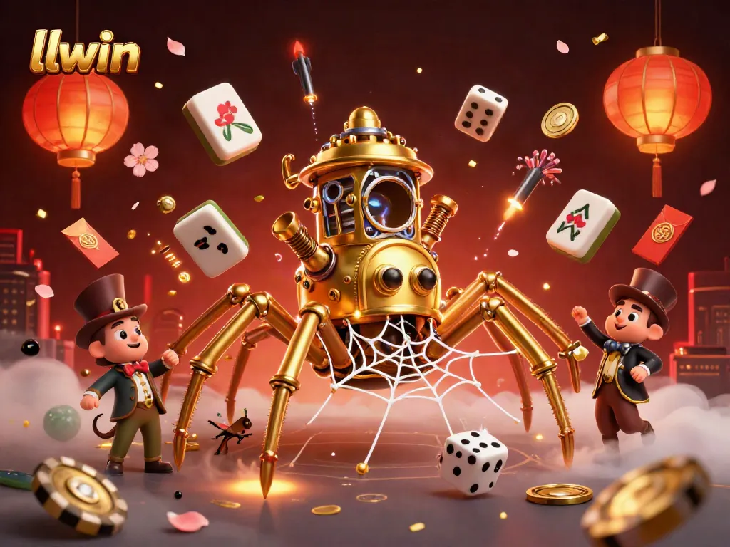 Experience thrilling gameplay at llwin with a dynamic illustration of steampunk elements and vibrant casino action.