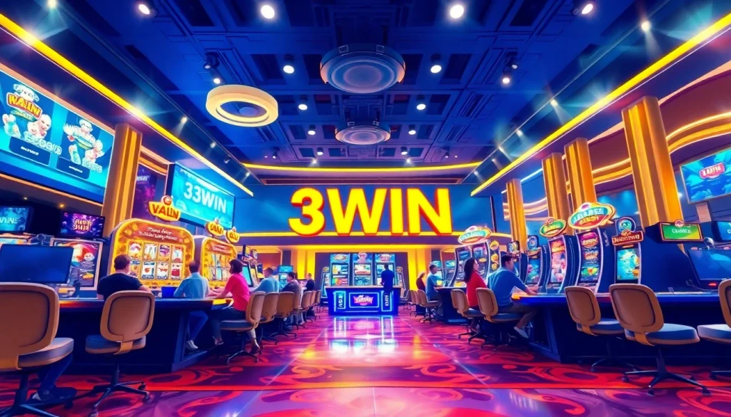 3WIN gaming environment showcasing excitement and luxury in gaming.
