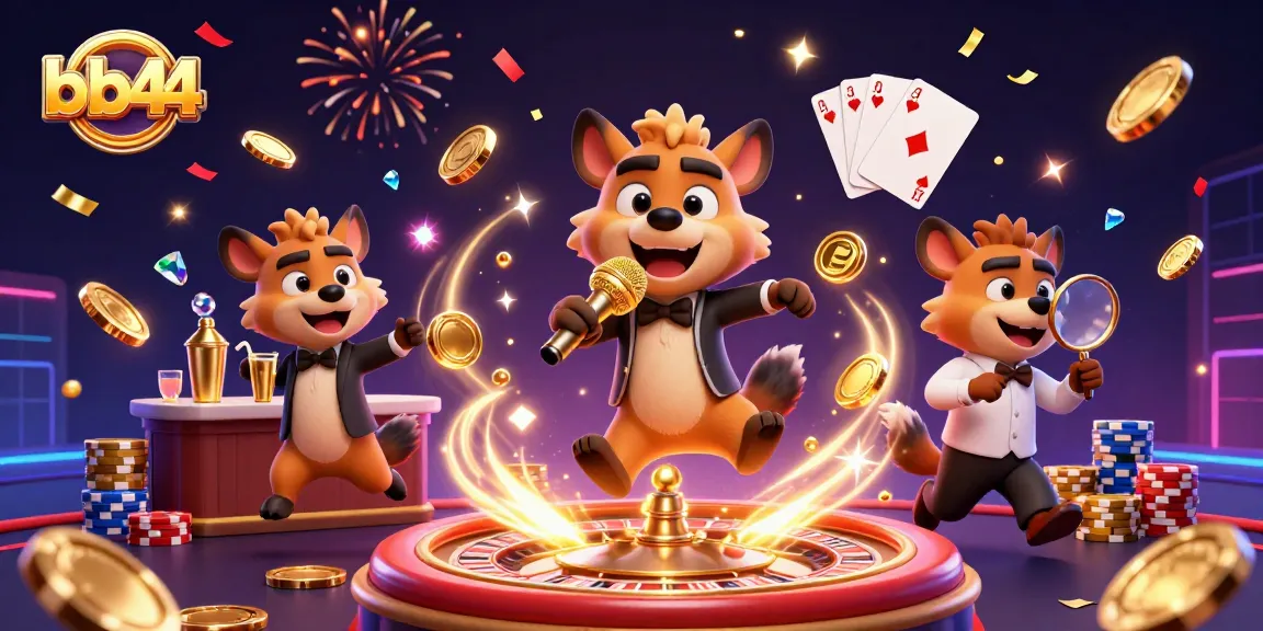 Engage with exciting casino fun as bb44 hyenas deliver laughs and drinks amidst sparkling treasures.