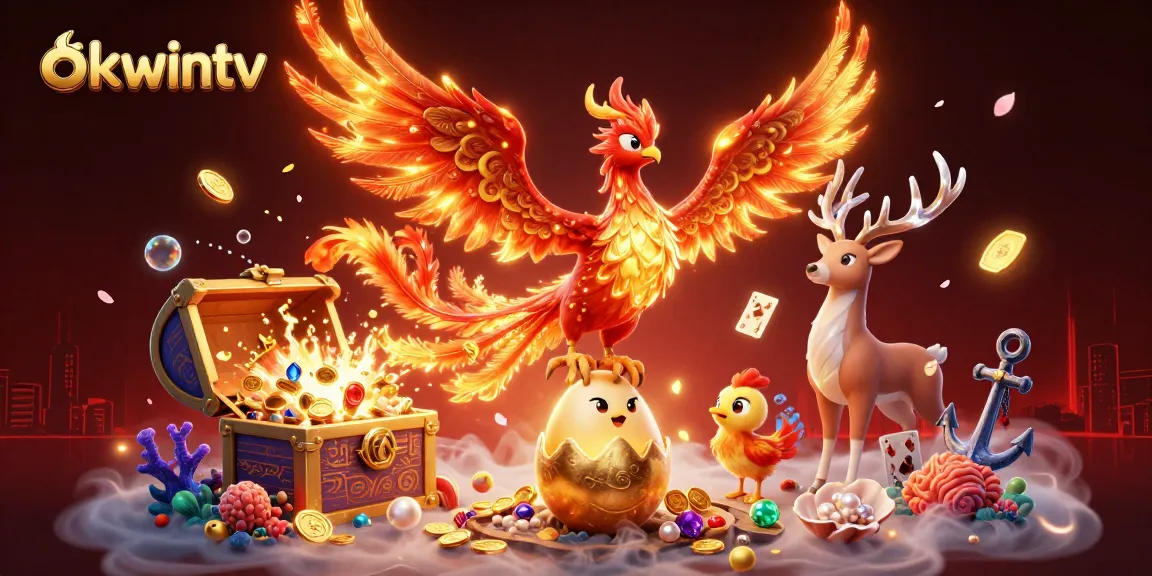 Experience seamless betting with okwintv, surrounded by vibrant gambling elements and stunning visuals.