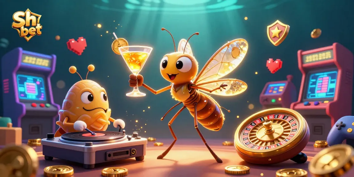 Engage in thrilling gameplay at Sh bet with a dynamic casino scene featuring unique 3D elements.