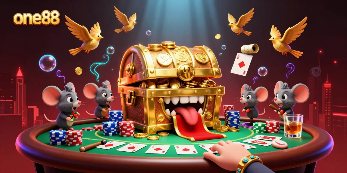 one88 enhances gameplay with an exciting poker scene featuring animated characters and vibrant casino elements